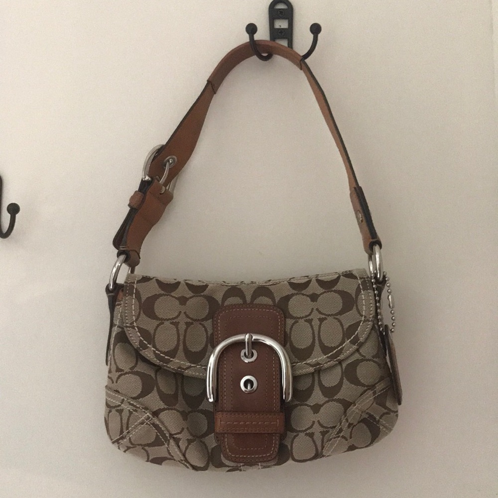 Authentic coach soho small flap bag